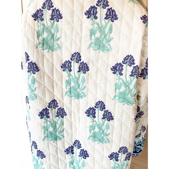 La Cera Reverisble Quilted Coat Floral Size 1X - Picture 8 of 10